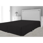 Cache sommier microfibre 160x200 cm noir