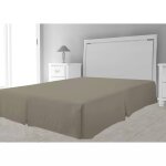 Cache sommier microfibre 160x200 cm taupe