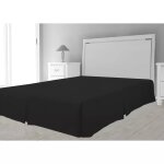 Cache sommier microfibre 90x190 cm noir