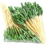 Cactus - 12cm, 100 pices, brochettes en bambou jetables pour aliments et fruits cocktails cure - dents ...