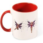 Cadeau couleur tasse beaux papillon accessoires jupe acteurs, 330 ml blanc noir grande tasse a cafe