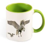 Cadeau couleur tasse mythologie pegasus blanc dessin anime bible, 330 ml blanc noir grande tasse a cafe ...