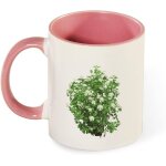 Cadeau couleur tasse en pot plante ornementale hortensia arbuste, 330 ml blanc noir grande tasse a cafe ...