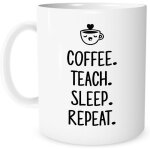 Cadeau d?enseignant - caf enseigner la rptition du sommeil - tasse a caf ou a th en cramique blanche ...