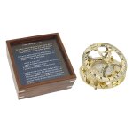 Cadran solaire � boussole en laiton avec coffret