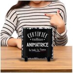 Cadre photo - ardoise 15cm x 15cm - noir - d�coration de bureau - cadeau pour coll�gue