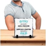 Cadre photo - formidable blanc - ardoise - 15cm x 15cm - d�coration de bureau