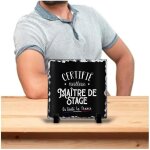 Cadre photo - maitre de stage certifi� - ardoise - 15cm x 15cm - noir