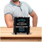 Cadre photo - un patron formidable - ardoise - 15cm x 15cm - noir - design contemporain