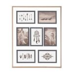 Cadre p�le - m�le multivues 7 photos en bois et verre 41 x 51 cm