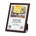 Cadre photo 3 - b jena a5 15 x 21 cm en bois de pin massif marron fonc�, verre acrylique plexiglas, baguette ...