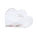 Cadre photo acryl. magn�t. coeur + paillett. , 9, 4x2, 4x9, 4cm, effet boule de neige