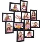 Cadre photo assemblage facile, noir / verre