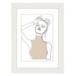 Cadre photo en bois  copenhague , blanc, 15 x 20 cm