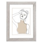 Cadre photo en bois  copenhague , taupe, 20 x 30 cm