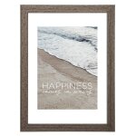 Cadre photo en bois  waves , taupe, 15 x 20 cm