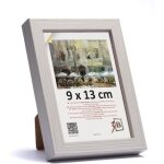 Cadre photo classique 3 - b en mdf blanc 9x13 cm, verre acrylique anti - chocs, baguette 13x18 mm, pose ...