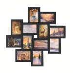 Cadre photo pour image 10 x 15 cm, p�le - m�le mural pour 12 photos, protection en verre transparent, ...
