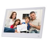 Cadre photo num�rique 12 pouces led full hd 1080p album + sd 8go blanc yonis