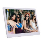 Cadre photo num�rique 14 pouces album digital ecran led lecteur vid�o blanc yonis