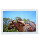 Cadre photo num�rique 15 pouces double haut parleur st�r�o 1280 * 800 pixels + sd 16go blanc yonis