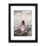 Cadre photo en plastique  swing , noir, 40 x 50 cm