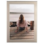Cadre photo pour portrait  riva , titane, 13 x 18 cm