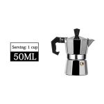 Cafetière en acier inoxydable, moka, expresso, latte, percolateur, poêle, pour boisson Cafetière en acier inoxydable, moka, expresso, latte, percolateur, poêle, pour boisson