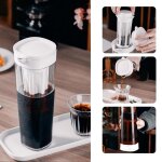 Cafetire anti - fuite, 1l, pour infusion a froid, glace, th glac, limonade, lait, bouteille a filtre ...