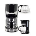 Cafetire electrique 1000w 15 tasses - classique inox noire haute qualit