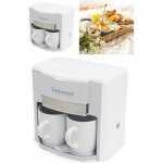 Cafetière electrique 2 tasses duo blanche filtre permanent lavable 500w blanche arrêt automatique Cafetière electrique 2 tasses duo blanche filtre permanent lavable 500w blanche arrêt automatique