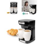 Cafetière electrique 2 tasses duo 2 x 0. 25l filtre permanent lavable 450w noir arrêt automatique Cafetière electrique 2 tasses duo 2 x 0. 25l filtre permanent lavable 450w noir arrêt automatique