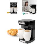 Cafetière electrique 2 tasses duo 2 x 0. 25l filtre permanent lavable 450w noir arrêt automatique Cafetière electrique 2 tasses duo 2 x 0. 25l filtre permanent lavable 450w noir arrêt automatique