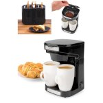 Cafetière electrique 2 tasses duo 2 x 0. 25l filtre permanent lavable 450w noir + grille - pain noir ... Cafetière electrique 2 tasses duo 2 x 0. 25l filtre permanent lavable 450w noir + grille - pain noir ...