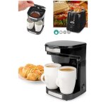 Cafetière electrique 2 tasses duo 2 x 0. 25l filtre permanent lavable 450w noir + grille - pain noir ... Cafetière electrique 2 tasses duo 2 x 0. 25l filtre permanent lavable 450w noir + grille - pain noir ...