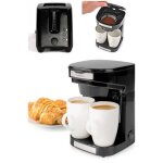 Cafetière electrique 2 tasses duo 2 x 0. 25l filtre permanent lavable 450w noir + grille - pain noir ... Cafetière electrique 2 tasses duo 2 x 0. 25l filtre permanent lavable 450w noir + grille - pain noir ...