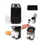 Cafetière electrique 2 tasses duo 2 x 0. 25l filtre permanent lavable 450w noir + grille - pain noir ... Cafetière electrique 2 tasses duo 2 x 0. 25l filtre permanent lavable 450w noir + grille - pain noir ...