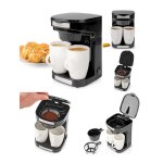 Cafetière electrique 2 tasses duo 2 x 0. 25l noire laquée filtre permanent lavable 450w noir arrêt automatique ... Cafetière electrique 2 tasses duo 2 x 0. 25l noire laquée filtre permanent lavable 450w noir arrêt automatique ...
