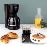 Cafeti�re electrique carafe en verre 1, 25l, fonction maintien au chaud, syst�me anti - gouttes, arr�t ...
