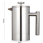 Cafetière a expresso en acier inoxydable, machine a café a pression française, cafetière isolée a double ... Cafetière a expresso en acier inoxydable, machine a café a pression française, cafetière isolée a double ...
