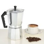 Cafetire expresso en aluminium 50ml, 1 tasse, pole a caf en aluminium, percolateur, pole a moka, ...
