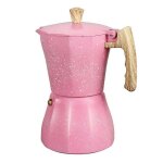 Cafetire italienne 300ml, expresso, percolateur, sur la cuisinire, rose