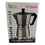 Cafetire italienne en aluminium expresso 12 tasses format familial