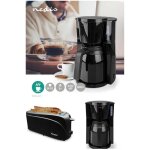 Cafetire machine a caf electrique isotherme noire 1. 5l 900w + grille - pain noir 2 longues et larges ...