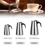 Cafetire moka en acier inoxydable, expresso latte percolateur, pole, cafetire italienne