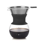 Cafetire moka en verre borosilicate haute rsistance a la chaleur, petite cafetire expresso pour la ...