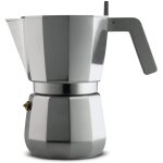 Cafetire de moulage en aluminium alessi - moka adapte a linduction de 9 tasses