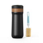 Cafeti�re portable 3 en 1 320ml, en acier inoxydable, isol�e au froid, tasse de voyage 8h avec filtre ...