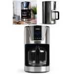 Cafetire programmable machine a caf 1l5 inox grise 900w 12 - tasses - minuteur lcd de 24 - heures - ...