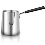 Cafeti�re turque en acier inoxydable de 600ml, chauffe - lait, pour le beurre au chocolat, avec poign�e ...